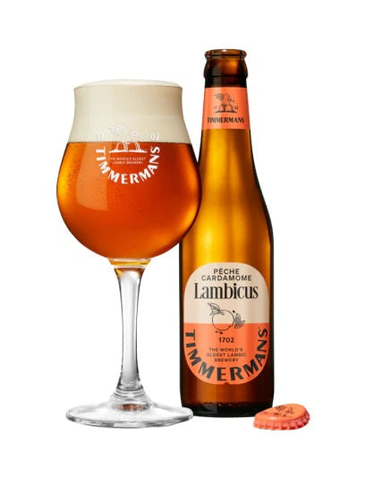 Timmermans Peche Cardamome Lambicus Peach and Cardamom Beer 4% 330ml bottle