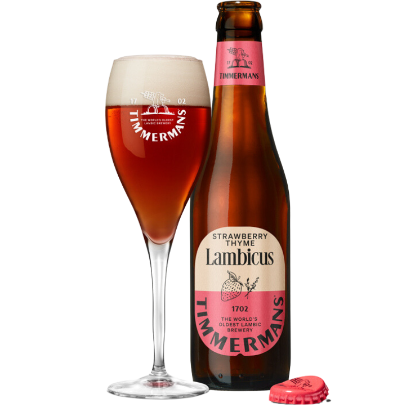 Timmermans Strawberry and Thyme Lambicus Strawberry and Thyme Beer 4% 330ml bottle