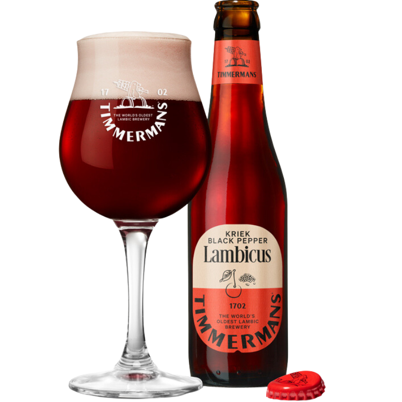 Timmermans Kriek Black Pepper Lambicus Cherry and Black Pepper Beer 4% 330ml bottle