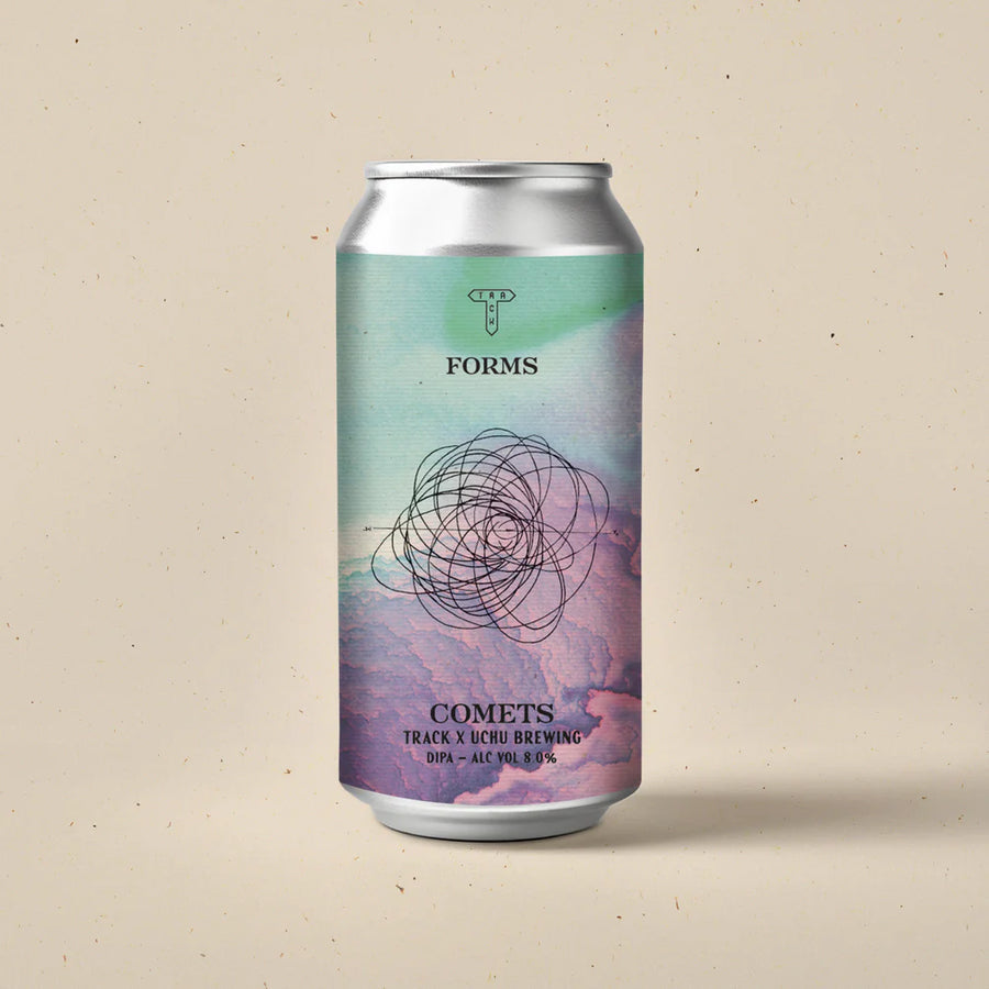 Track Brewing Co X Uchu Brewing Comets 11th Birthday Dipa 8% 440ml can