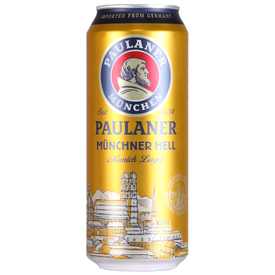 Paulaner Munchen Munchner Hell Munich Lager 4.9% 500ml can