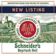 Schneiders Landbrauerei Bayriisch Hell Helles 4.9% 500ml bottle