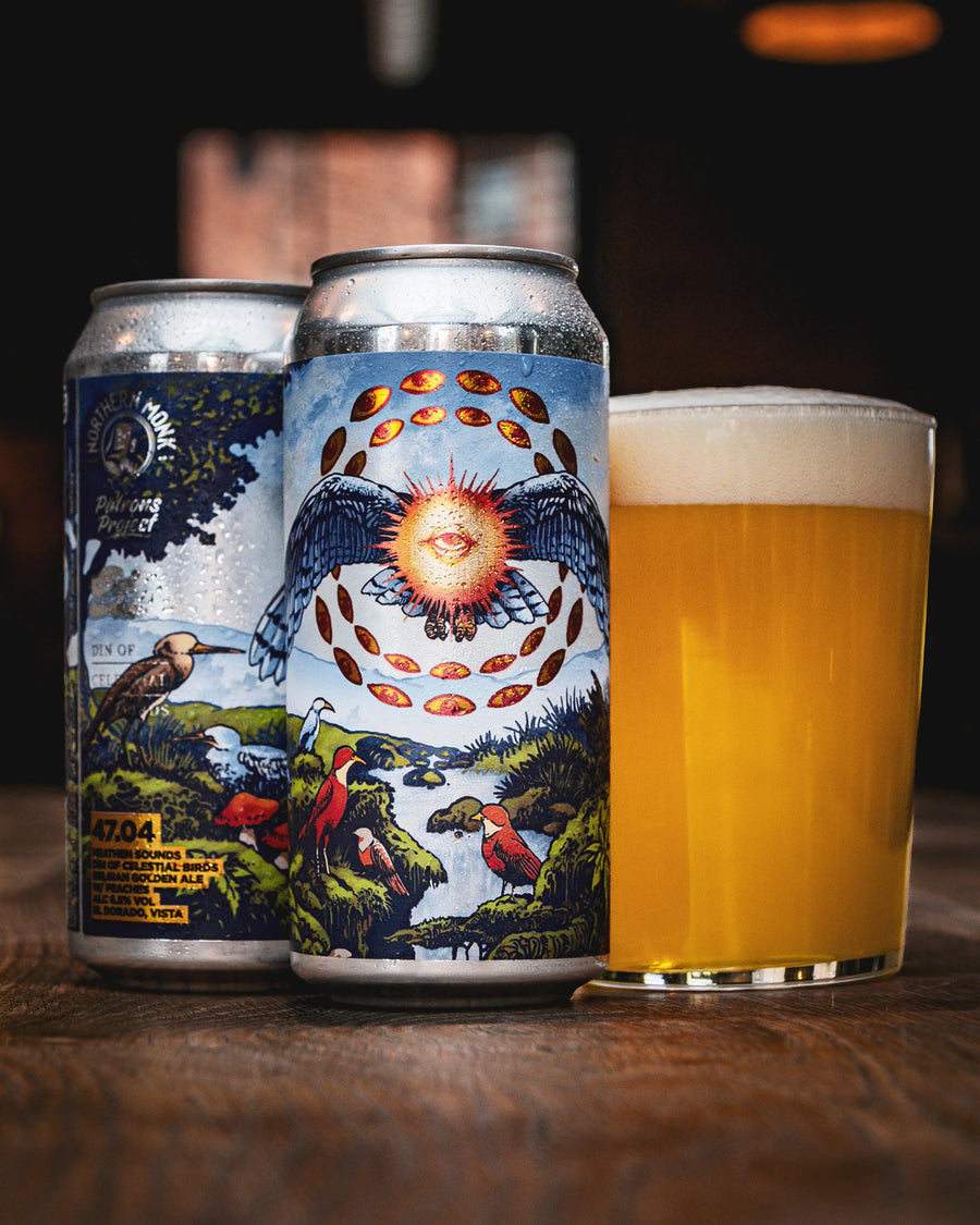Northern Monk Din of Celestial Birds Belgian Golden Ale with Peach 6.5% 440ml can