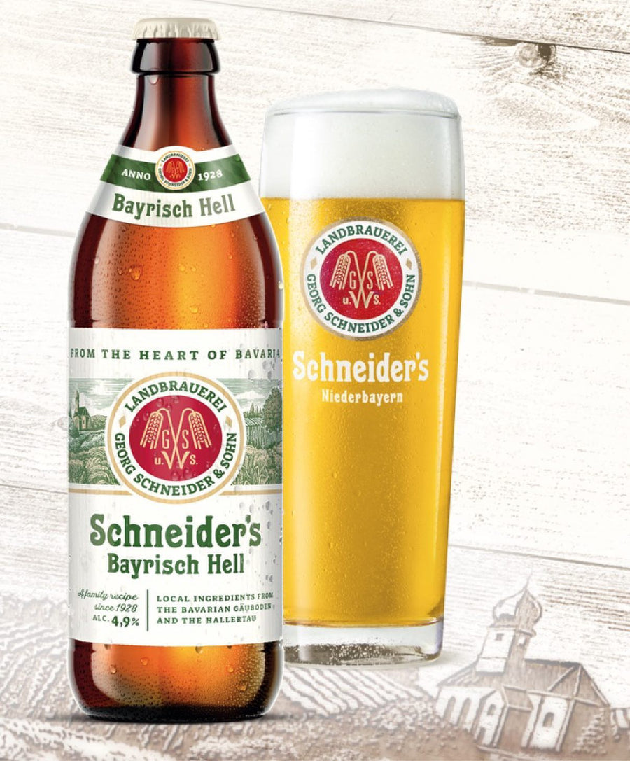 Schneiders Landbrauerei Bayriisch Hell Helles 4.9% 500ml bottle