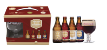 Bieres de Chimay Gift Set Belgian Ales 4x 330ml bottles and glass set