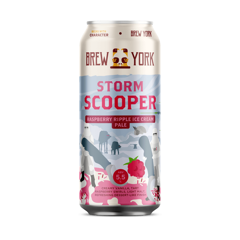 Storm Scooper Brew York Raspberry Ripple Ice Cream Pale, 5.5%, 440ml Can