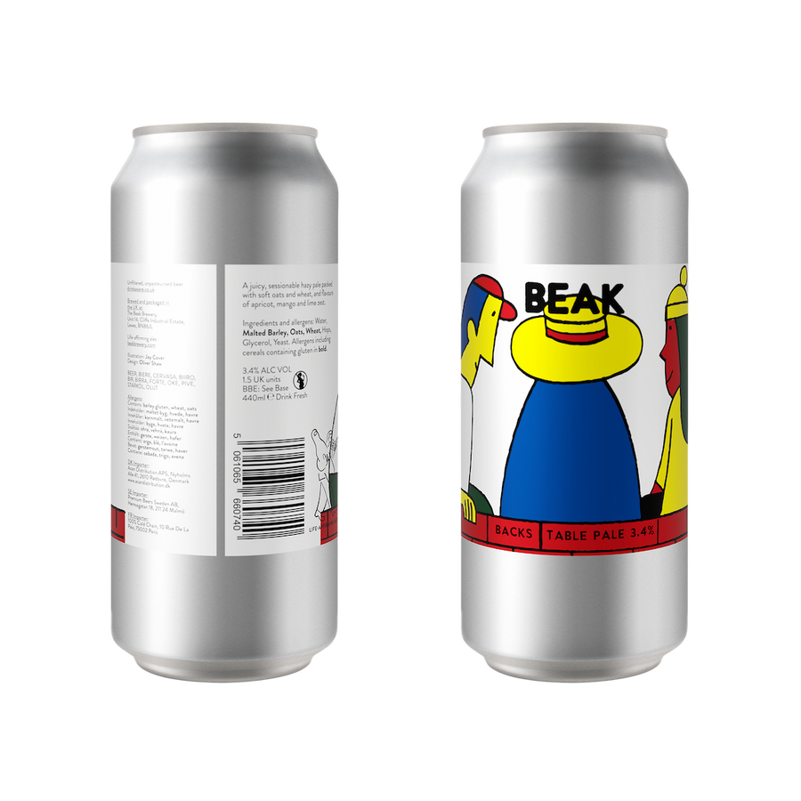 Beak Brewery Backs Table Pale 3.4% 440ml can