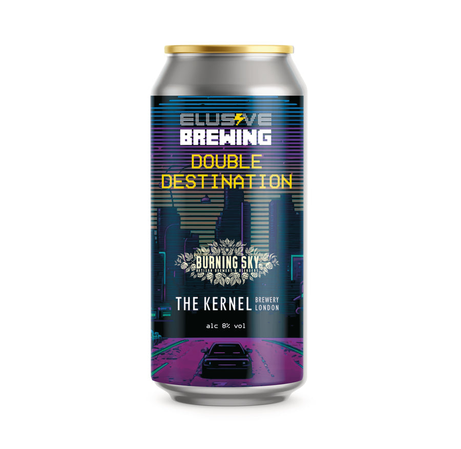 Elusive Brewing X Burning Sky X The Kernel Brewery Double Destination West Coast DIPA 8% 440ml can