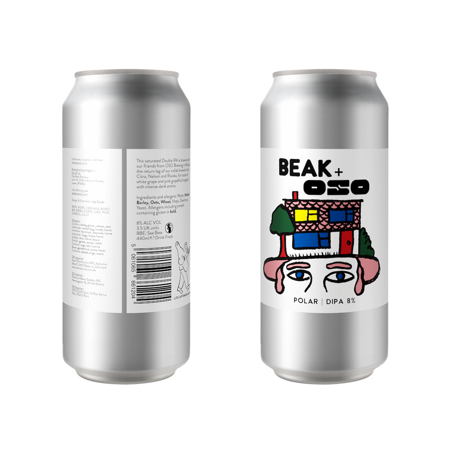 Polar Beak Brewery X Oso Brewing Co DIPA, 8%, 440ml Can