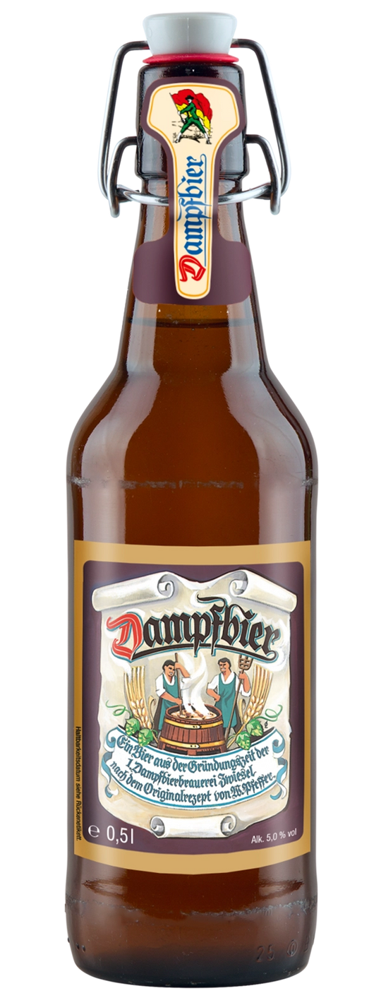 Das Dampfbier Oberstdorfer Dampfbierbrauerei Steam Lager Beer, 5%, 500ml Bottle
