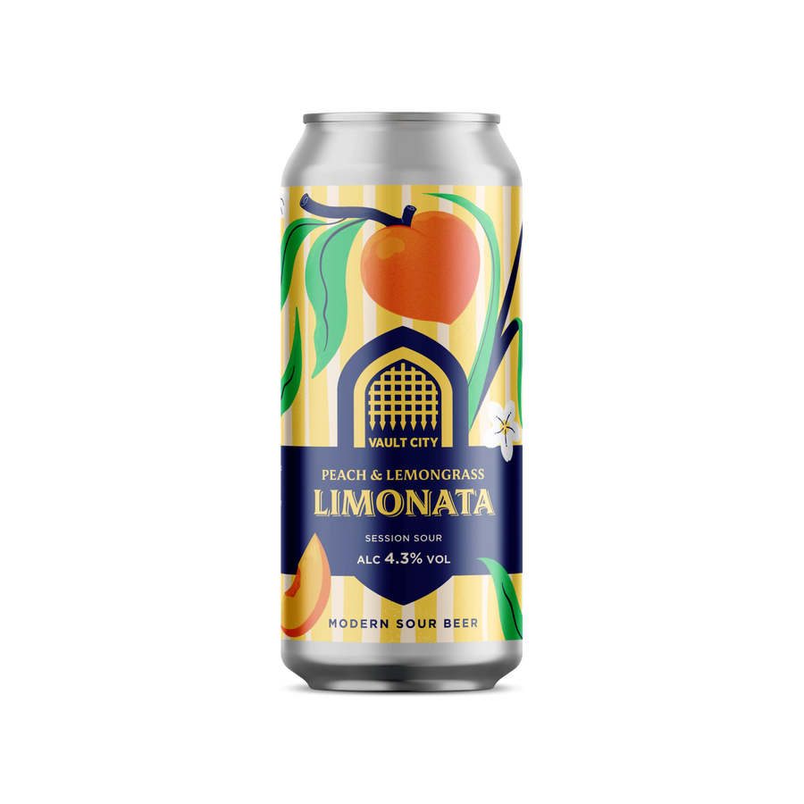 Peach & Lemongrass Limonata Vault City Peach & Lemongrass Limonata Session Sour 4.3% 440ml can