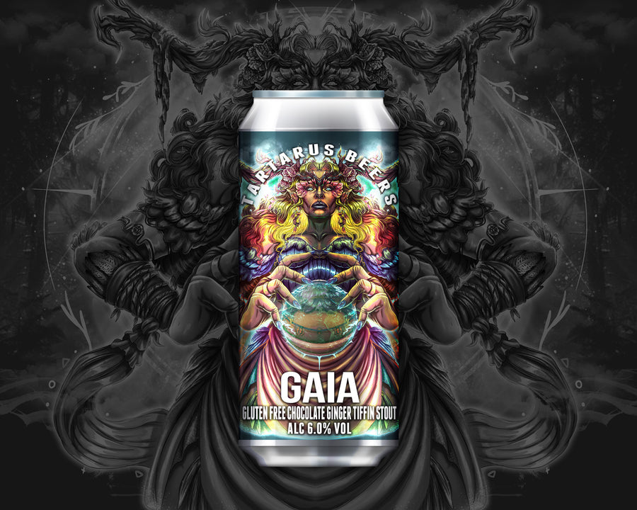 Gaia Tartarus Beers X IWD26 Gluten Free Chocolate Ginger Tiffin stout6% 440ml can