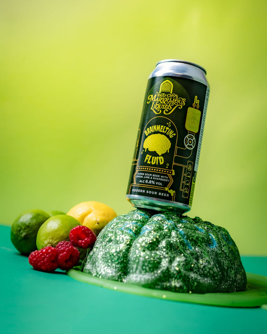 Marvellous Liquids Brainmelting Fluid Vault City Lemon, Lime & Raspberry Sour, 6.8%, 440ml Can