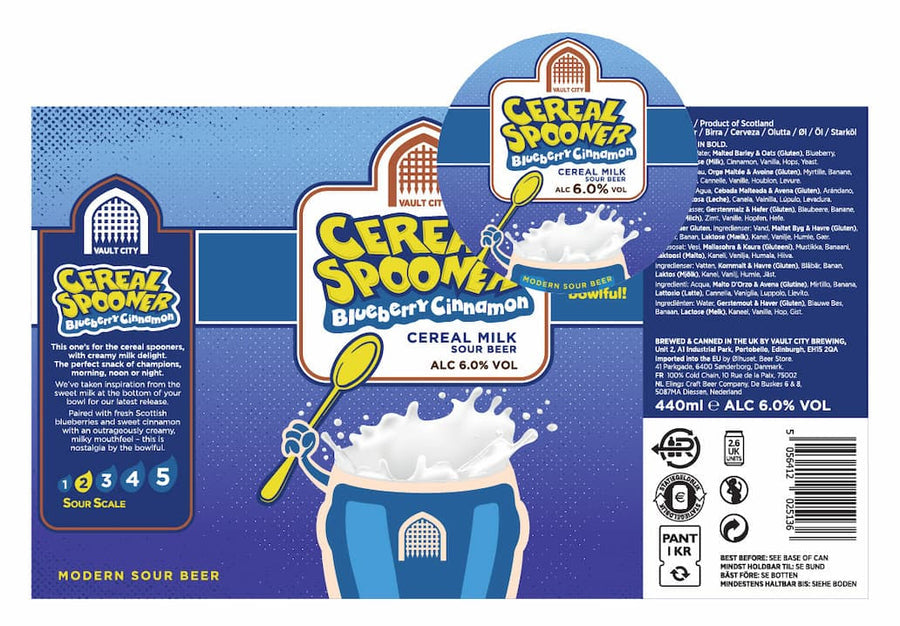 Vault City Cereal Spooner Blueberry Cinnamon Cereal Milk Sour 6.0% 440ml can