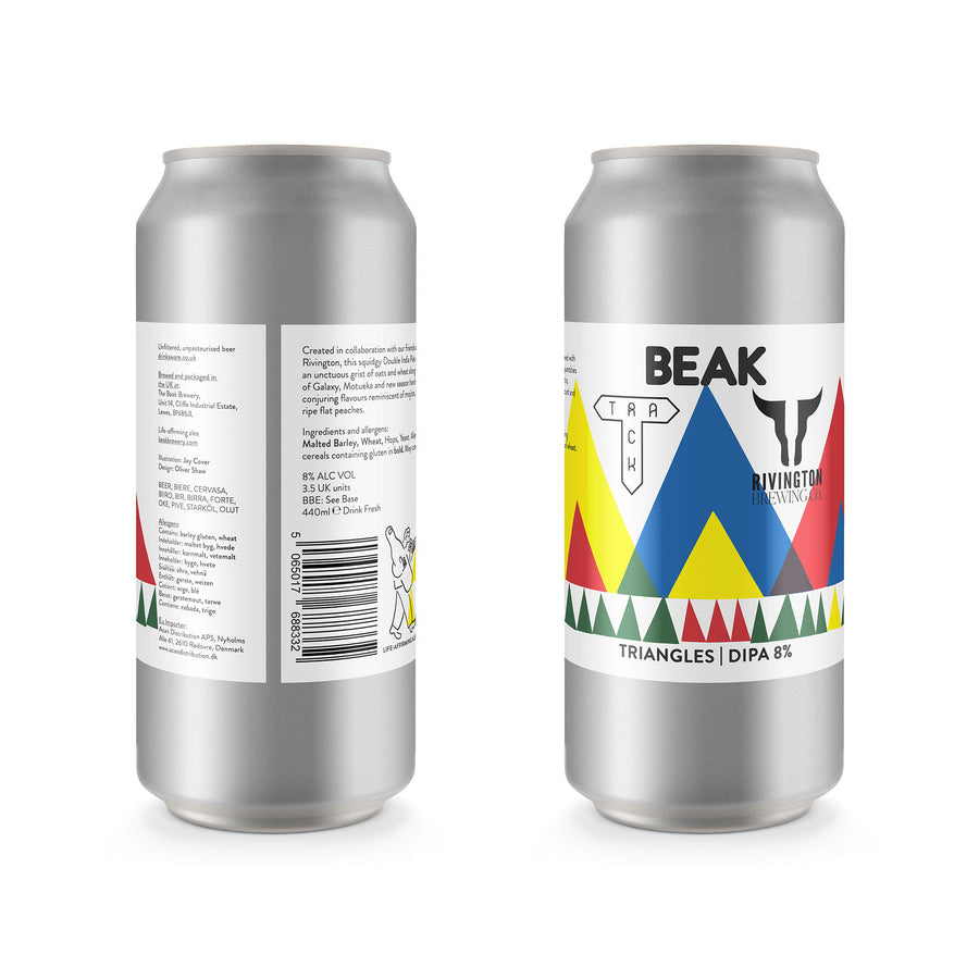 Triangles Beak Brewery X Track Brewing Co X Rivington Brewing Co Dipa 8% 440ml can