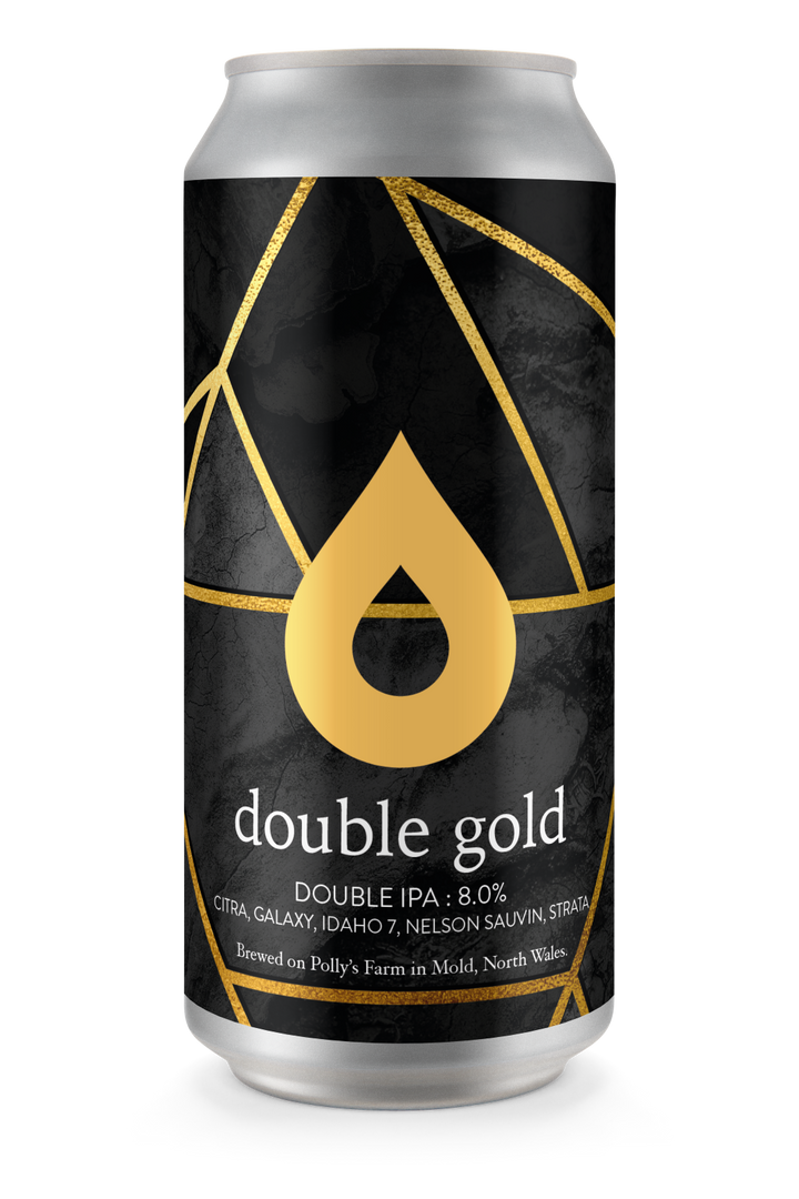 Pollys Brew Co Double Gold Dipa 8% 440 ml can