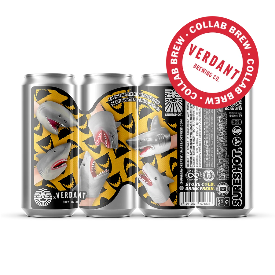 Sureshot X Verdant Even Tim The Human Shark Needs Water Dipa 8% 440ml can