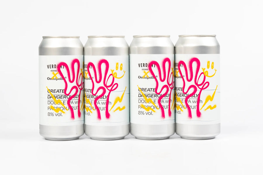 Verdant Brewing Co X Omnipollo Create Dangerously Passionfruit Dipa 8% 440ml can