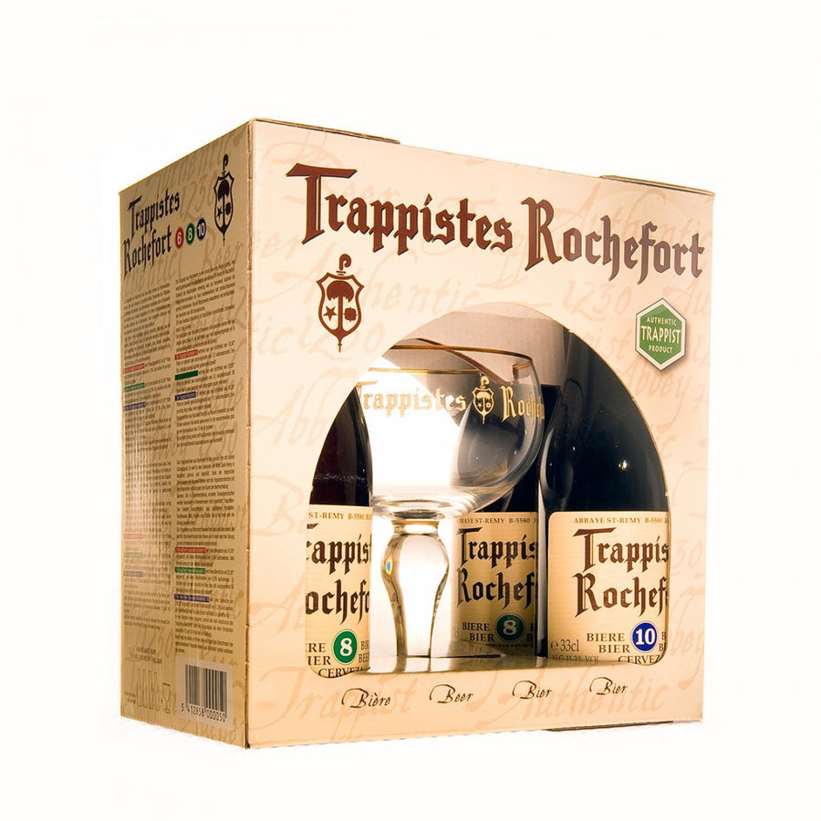 Brasserie Rochefort Trappistes Rochfort Gift Set Belgian Ale 4x 330ml bottles and glass gift set