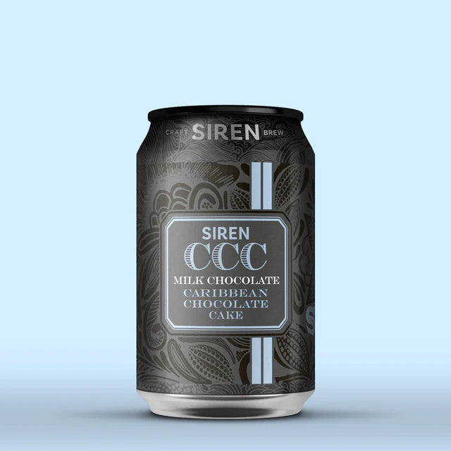 Siren Craft Brew Milk Chocolate Caribbean Chocolate Cake Tropical Stout with Cacao Nibs and Cypress Wood 7.4% 330ml can