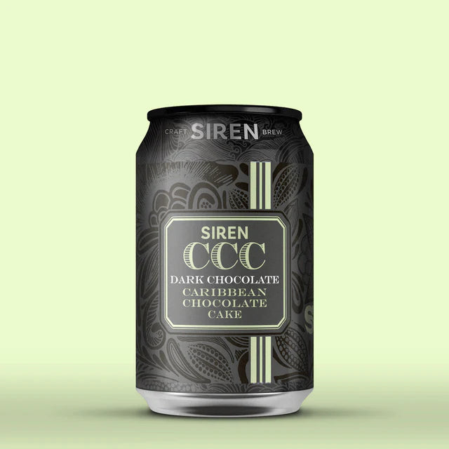 Siren Craft Brew Dark chocolate Caribbean Chocolate Cake Tropical Stout with Cacao Nibs and Cypress Wood 7.4% 330ml can