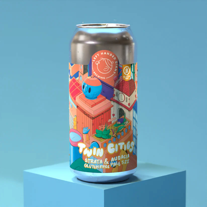 Left Handed Giant Twin Cities Strata and Audacia Gluten Free Pale Ale 5.2% 440ml can