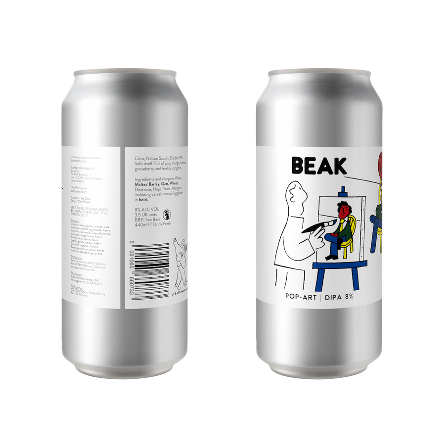 Beak Brewery Pop-Art Dipa 8% 440ml can