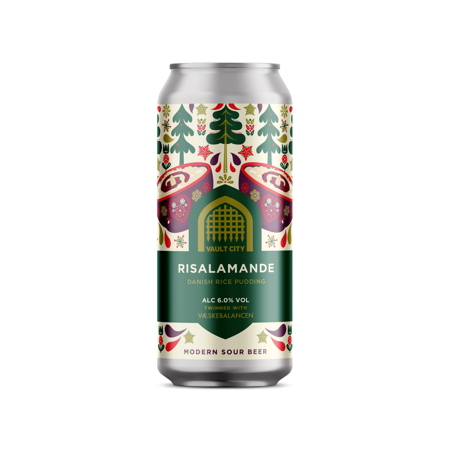 Vault City X Vaeskebalancen Risalamande Danish Rice Pudding Sour with Vanilla, Cherry and Almond 6% 440ml can