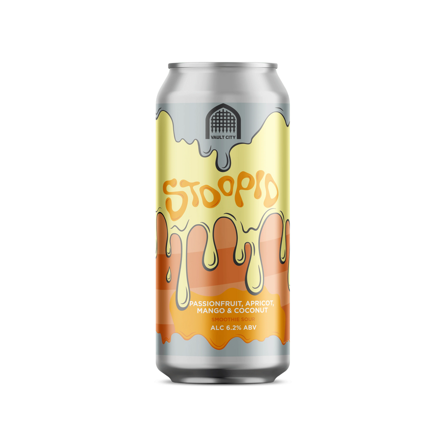 Stoopid Vault City Passionfruit, Apricot, Mango & Coconut Smoothie Sour 6.2% 440ml can