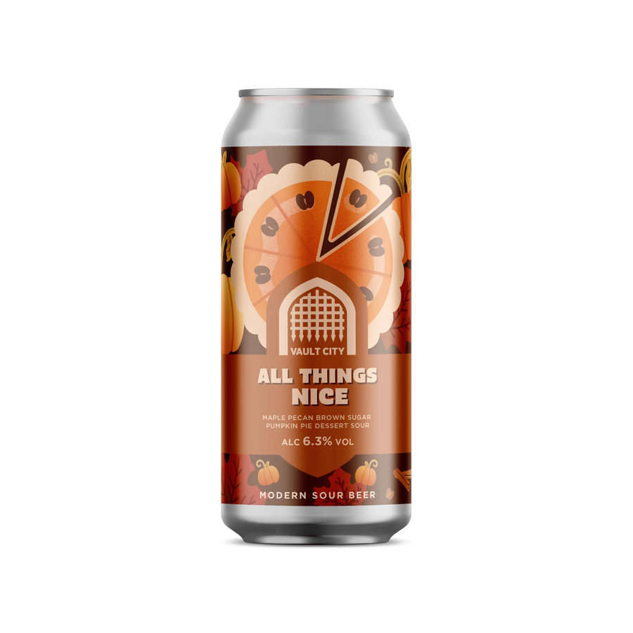 All Things Nice Vault City Maple Pecan Brown Sugar Pumpkin Pie Dessert Sour, 6.3%, 440ml Can