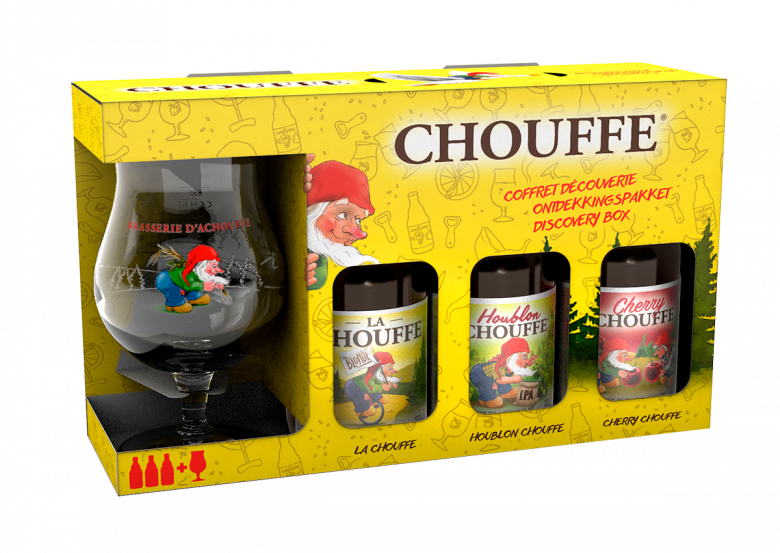 Brasserie d’Achouffe Chouffe Gift Set Belgian Ales 3x 330ml bottles & glass Gift Set