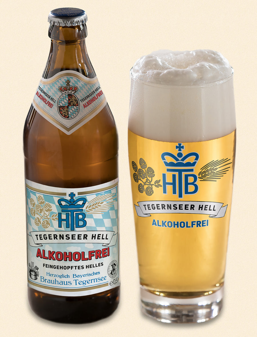 Tegernseer Alkoholfrei Hell Brauhaus Tegernee Alcohol Free Helles Lager, 0.5%, 500ml Bottle