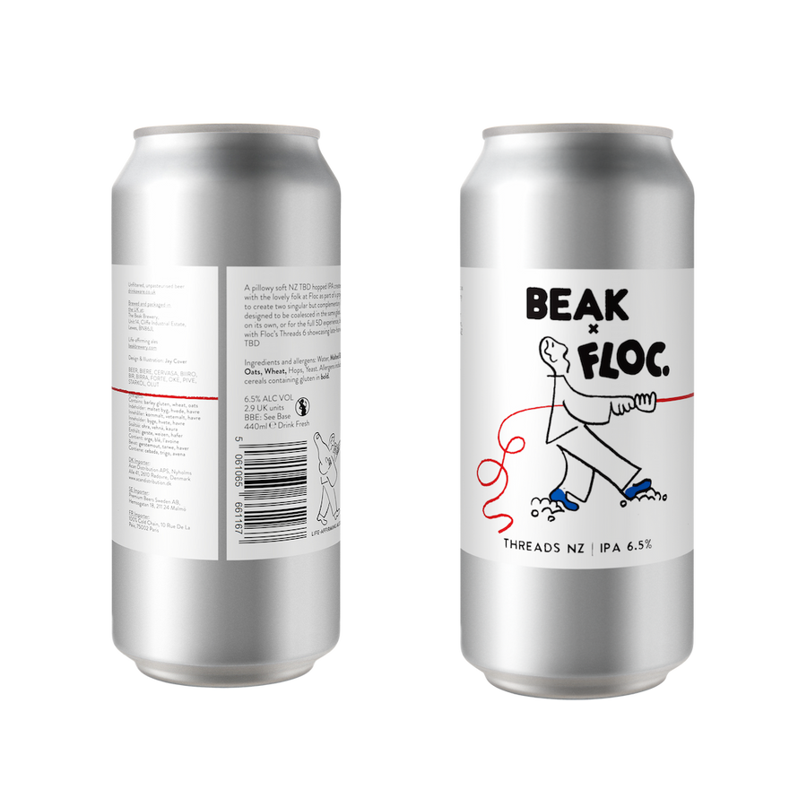 Threads Beak Brewery X Floc Brewing Project IPA, 6.5%, 440ml Can