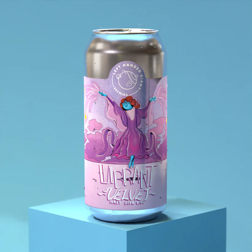 Left Handed Giant Vibrant Velvet Hazy Dipa 8% 440ml can