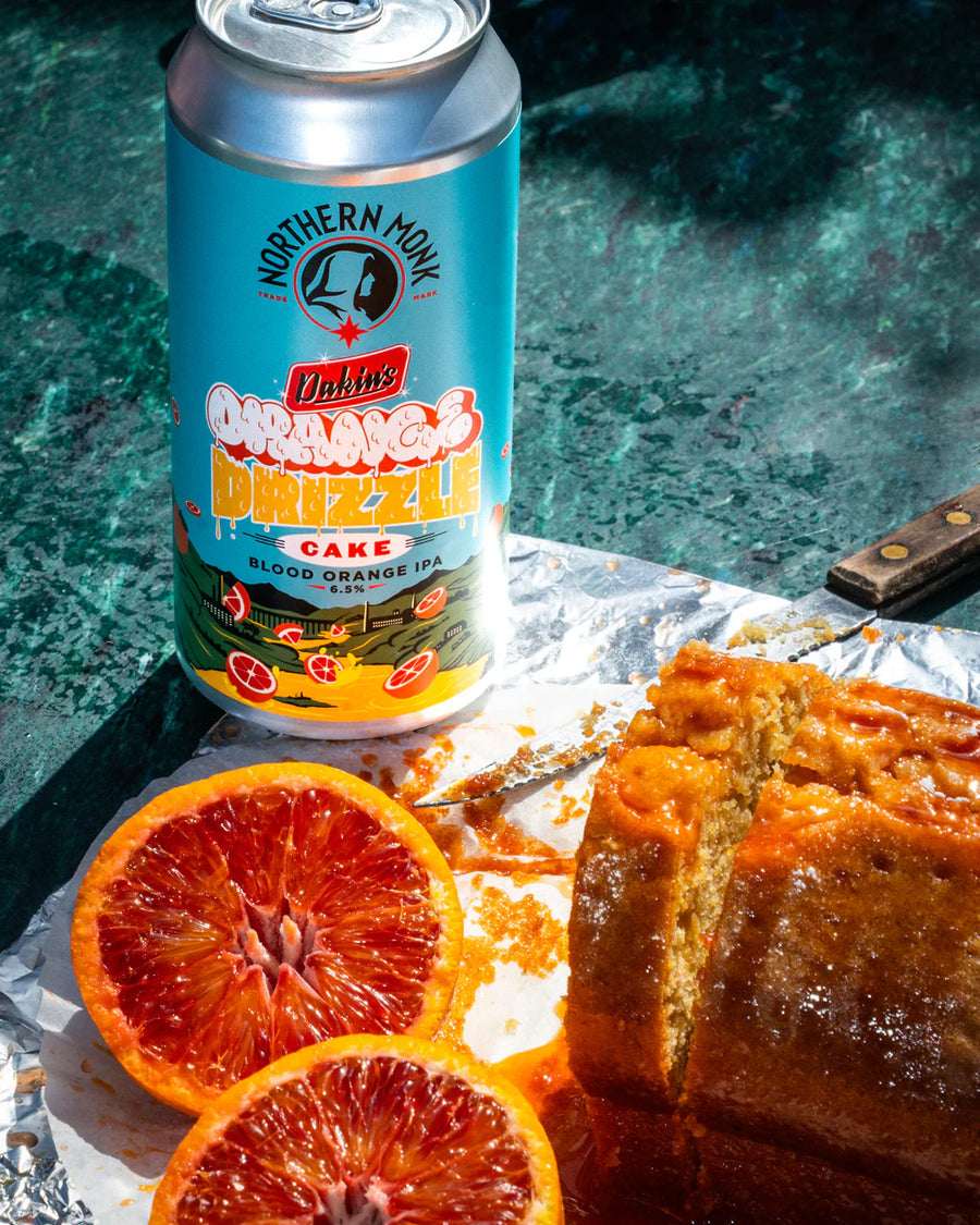 Northern Monk Blood Orange and Lemon Drizzle Cake Blood Orange IPA 6.5% 440ml can