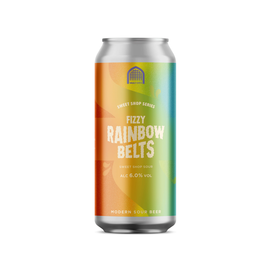 Fizzy Rainbow Belts Vault City Orange Strawberry & Lemon Sour 6% 440 ml can