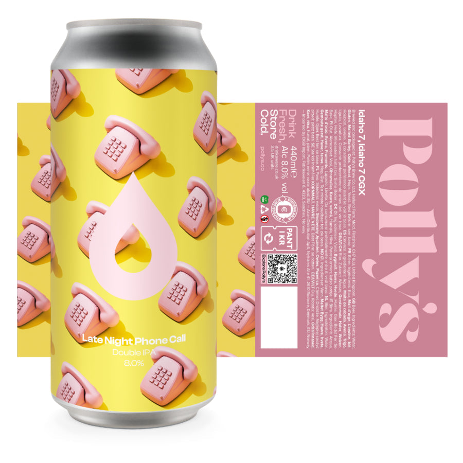Pollys Brew Co Late Night Phone Call Dipa 8% 440ml can