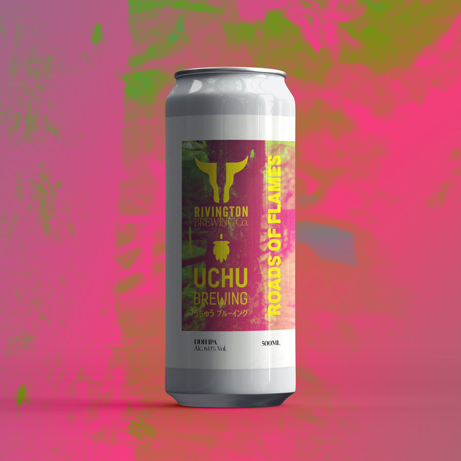 Rivington Brewing Co X Uchu Brewing Roads of Flames DDH IPA 6% 500ml can