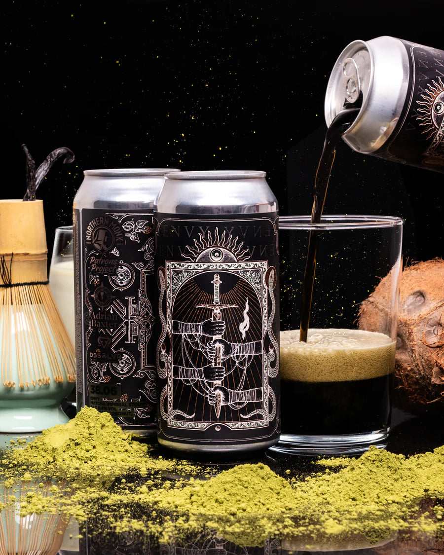 Northern Monk X Adrian Baxter 38.06 Envy Matcha Imperial Stout 8.4% 440ml can