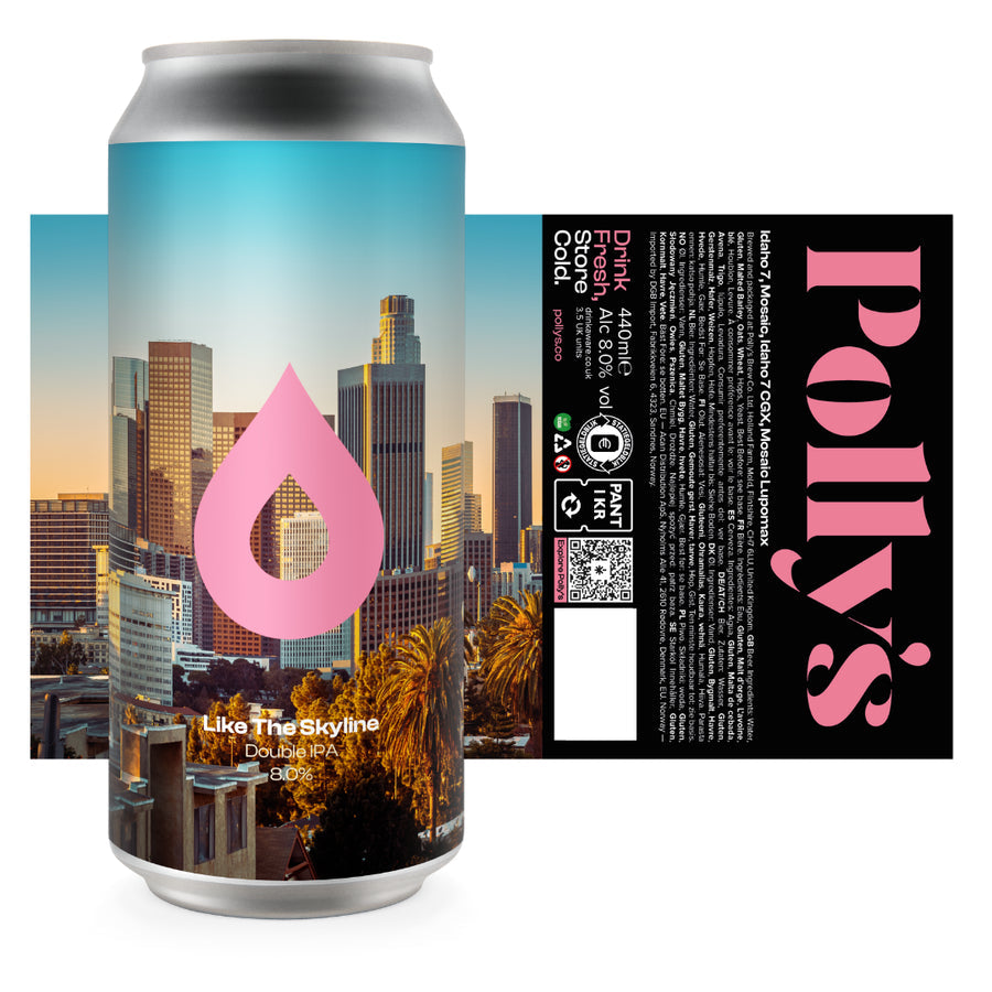 Like The Skyline Pollys Brew Co DIPA 8% 440ml can