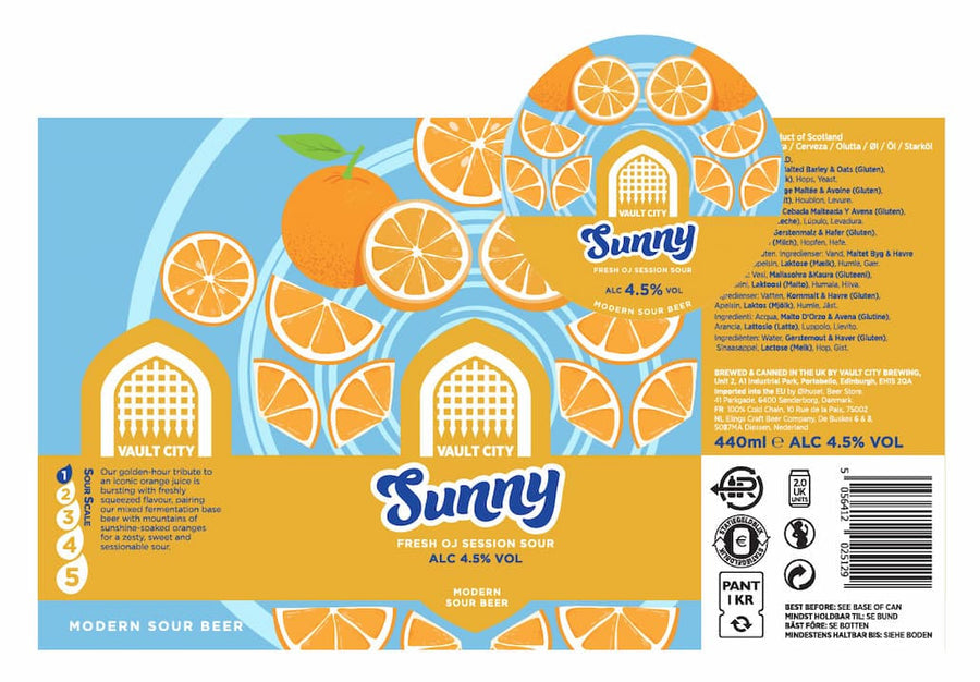 Vault City Sunny Orange Session Sour 4.5% 440ml can