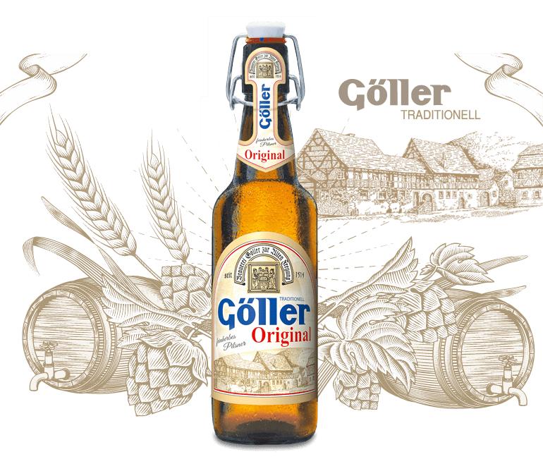 Göller Original Pilsner Brauerei Göller Pilsner, 4.9%, 500ml Bottle