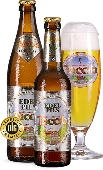 Edel-Pils Familien brauerei Jacob Pilsner, 5%, 500ml Bottle