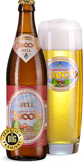 Hell Familien brauerei Jacob Helles Lager, 4.9%, 500ml Bottle