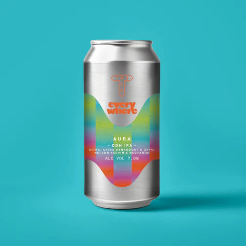 Aura Track Brewing Co X everywhere brew DDH IPA, 7%, 440ml Can