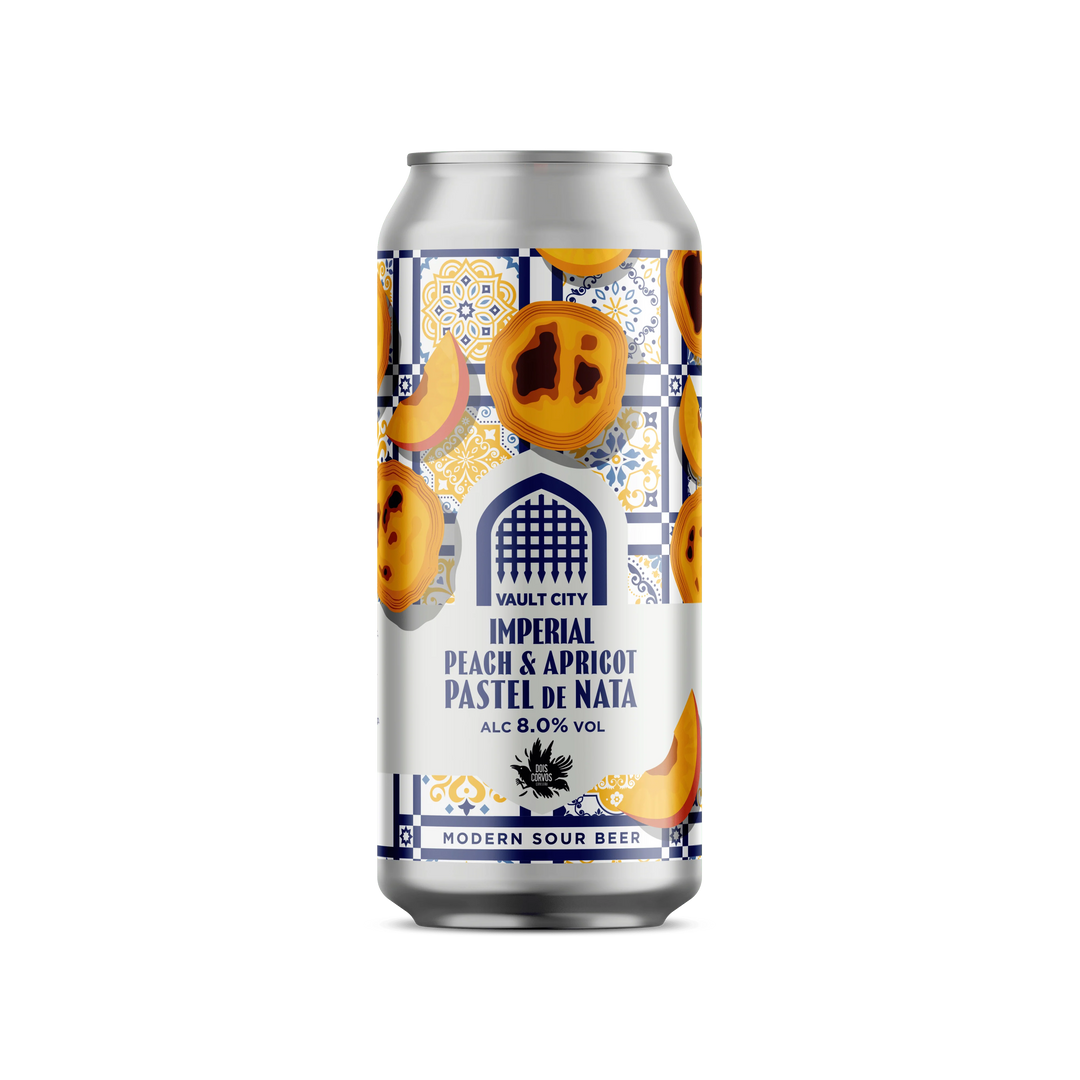 Vault City Imperial Peach & Apricot Pastel De Nata Sour, 8%, 440ml Can