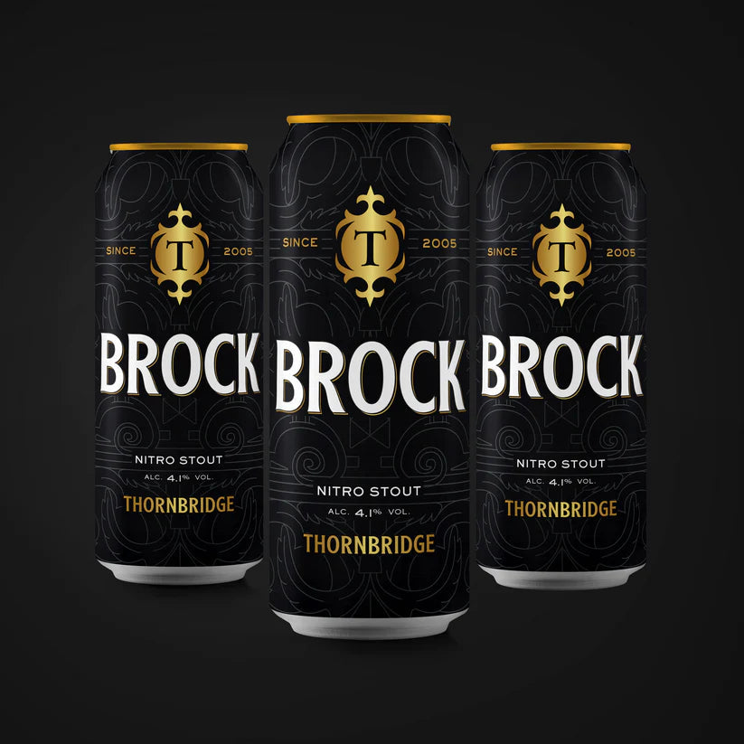 Brock Thornbridge Brewery Nitro Stout, 4.1%, 440ml Can