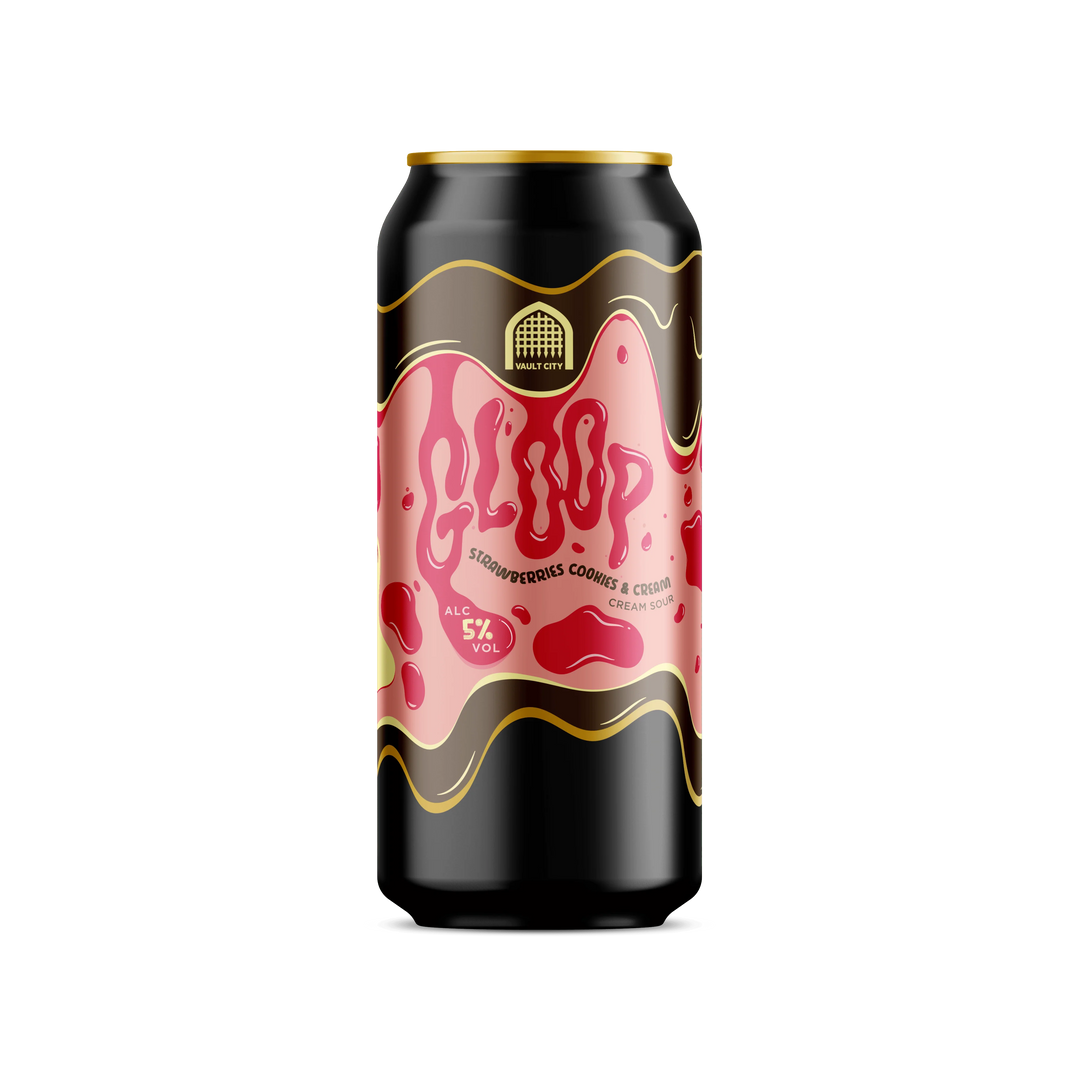 Gloop Strawberries, Cookies & Cream Vault City Strawberries, Cookies & Cream Sour, 5%, 440ml Can