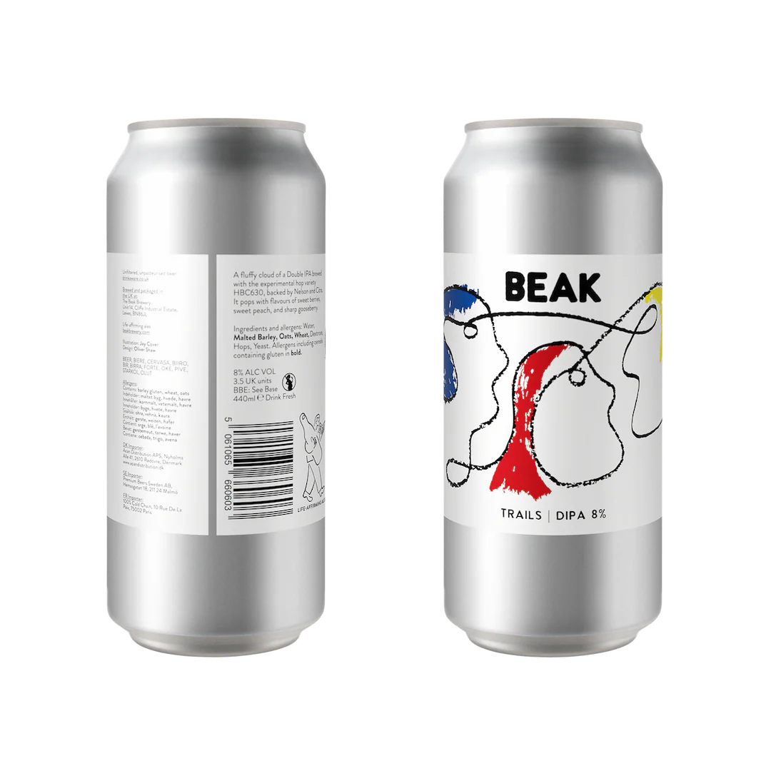 Beak Brewery, Trails,Dipa, 8%, 440ml can